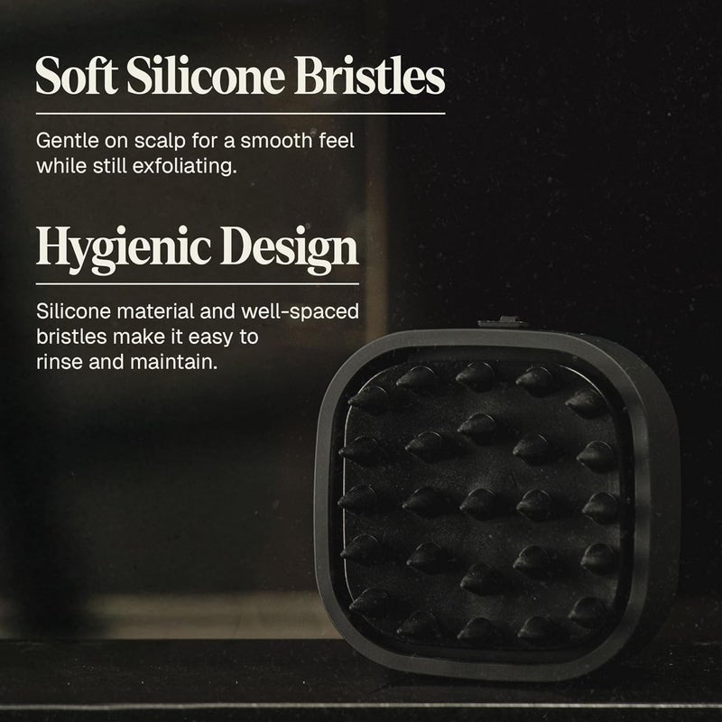 Black Wolf Sonic Scalp Scrubber - Electric Hair & Scalp Massager Brush with 3-Speed Oscillation - Rechargeable Shower Brush & Head Scrubber with Soft Silicone Bristles for Deep Clean & Exfoliation - Image 4